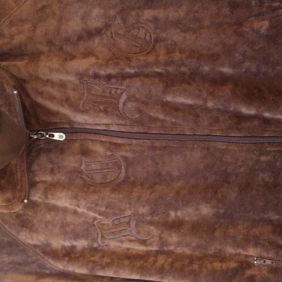 Y2K BCBG Maxazria velour 2 piece matching track outfit - Picture 3 of 11